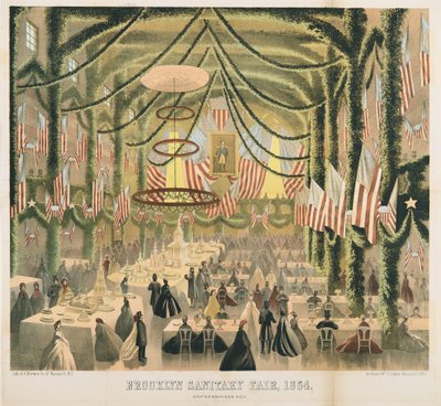 Knickerbocker Hall, Brooklyn Sanitary Fair, 1864 - American School